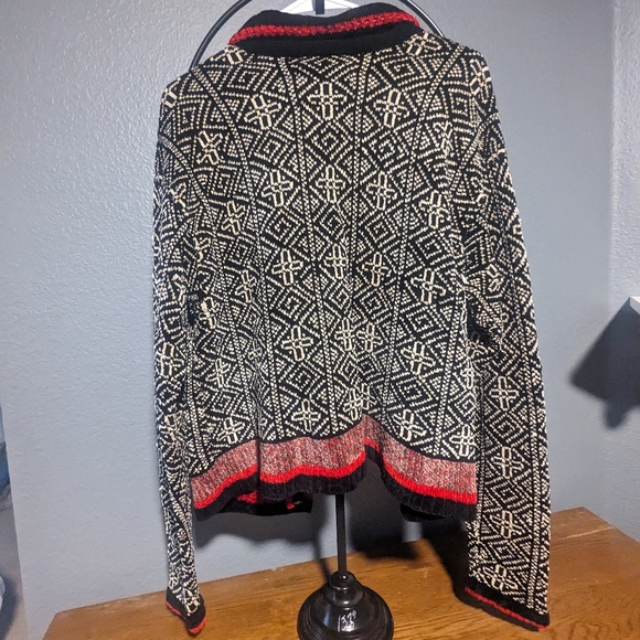 Milligan Brand CB Milligan Chenille Sweater Jacket Western Rare New Mexico L/XL - Picture 4 of 6